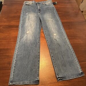 NWT Fashion Nova Nice Knowing You Jeans 15/32 High Rise Straight‎ Blue